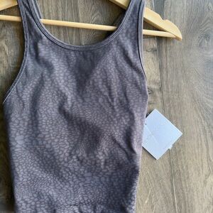 Beyond Yoga Gray Patterned Tank Top